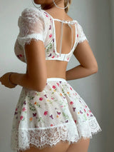 Beautiful Lingerie Fancy Flowers Valentine's Day Ensemble Lingerie